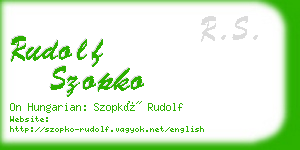 rudolf szopko business card